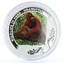 Tuvalu 1 dollar Endangered Wildlife Orangutan Fauna colored silver coin 2011