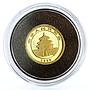 China 5 yuan Endangered Wildlife Panda Bear Animals Fauna proof gold coin 1999