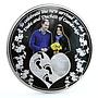 Ghana 1 cedi The Royal Baby proof colored silverplated Cu coin 2013