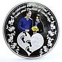 Ghana 1 cedi The Royal Baby proof colored silverplated Cu coin 2013