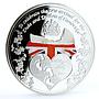 Ghana 1 cedi The Royal Baby Union Jack Cradle colored silverplated Cu coin 2013