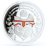 Ghana 1 cedi The Royal Baby Union Jack Cradle colored silverplated Cu coin 2013