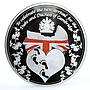 Ghana 1 cedi The Royal Baby Union Jack Cradle colored silverplated Cu coin 2013