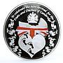 Ghana 1 cedi The Royal Baby Union Jack Cradle colored silverplated Cu coin 2013