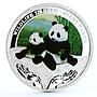 Tuvalu 1 dollar Endangered Wildlife Giant Panda Fauna colored silver coin 2011