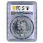 Czechoslovakia 500 korun National Theater in Prague Genuine PCGS Ag coin 1983