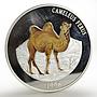 Mongolia 5000 togrog Cameleus Ferus - Camel proof silver coin 1996