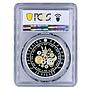 Belarus 20 rubles Year of the Monkey Animals Fauna PL69 PCGS gilded Ag coin 2015