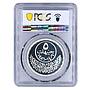 Egypt 5 pounds Ministry of Health Red Crescent PR68 PCGS silver coin 1986