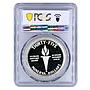 Minerva 35 dollars X1 Fantasy Torch Helmeted Woman PR66 PCGS silver coin 1973