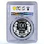 Bulgaria 100 leva The Radetsky Steam Liner Ship PR67 PCGS silver coin 1992