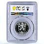 Czechoslovakia 100 korun Ice Hockey World Cup MS69 PCGS silver coin 1985