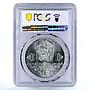 Czechoslovakia 500 korun National Federation Oak Tree MS67 PCGS silver coin 1988