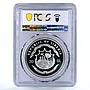 Liberia 20 dollars Railway Trains Locomotive 1C PR69 PCGS silver coin 2001