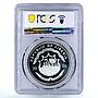 Liberia 20 dollars Railway Trains Locomotive Evening Star PR67 PCGS Ag coin 2001