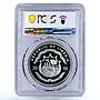 Liberia 20 dollars Railway Trains Locomotive BJ Beijing PR68 PCGS Ag coin 2001