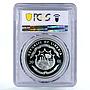 Liberia 20 dollars Railway Trains Locomotive Krokodil CE PR67 PCGS Ag coin 2001