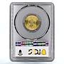 Philippines 5 centavos State Coinage Seated Man Volcano MS65 PCGS CuZn coin 1964