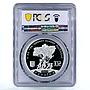 Ukraine 10 hryvnias Red Viburnum Song Glorious Ukraine PR68 PCGS Ag coin 2022
