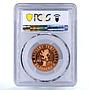 Bulgaria 1 lev April Uprising Against Turks PR68 PCGS bronze coin 1976
