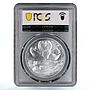 Cameroon 1000 francs True Love Swans Birds MS69 PCGS colored silver coin 2016