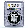 Ecuador 1 sucre 450 Years Cathedral Of Cuenca Church PR69 PCGS silver coin 2007