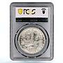 Egypt 5 pounds Parliament Museum Building Art Car MS66 PCGS silver coin 1987