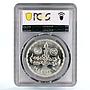 Egypt 5 pounds Advertising Company Advista Arabia Art MS66 PCGS Ag coin 1989