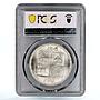 Egypt 5 pounds Cairo Subway Metro Train Railways MS65 PCGS silver coin 1987