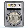 Egypt 5 pounds Cairo Agriculture University Worker Ox MS67 PCGS silver coin 1989