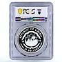 Liberia 10 dollars Transrapid-08 Train Railways Railroad PR67 PCGS Ag coin 1999
