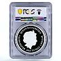 Tuvalu 1 dollar The Pequod Moby Dick Ship Clipper PR70 PCGS silver coin 2013