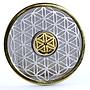 Barbados 10 dollars Vital Symbol Flower of Life Longevity bimetal AuAg coin 2020