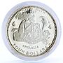 Anguilla 4 dollars Atlantic Star Ship Clipper Seafaring proof silver coin 1970