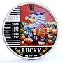 Congo 240 francs Lunar Calendar Year of the Lucky Dragon colored Ag coin 2012