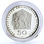 Czechoslovakia 50 korun 50 Years Communist Party Workers proof silver coin 1971