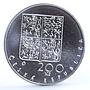 Czech Republic 200 korun St Vitus Cathedral Church Architecture silver coin 1994