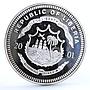 Liberia 20 dollars Trains Railway Locomotive Union Pacific 119 silver coin 2001