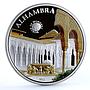 Palau 5 dollars World of Wonders Alhambra Park Architecture silver coin 2011