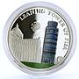 Palau 5 dollars World of Wonders Leaning Tower of Pisa Architecture Ag coin 2011