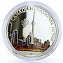 Palau 5 dollars World of Wonders Canadian Tower Architecture silver coin 2011