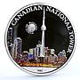 Palau 5 dollars World of Wonders Canadian Tower Architecture silver coin 2011