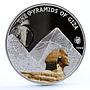 Palau 5 dollars World of Wonders Pyramids of Giza Architecture silver coin 2009
