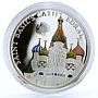 Palau 5 dollars World of Wonders St Basil Cathedral Architecture Ag coin 2010