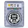 Bulgaria 100 leva National Parliament Building PR67 PCGS silver coin 1993