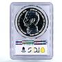 Colombia 750 pesos Endangered Wildlife Colibri Bird Fauna MS66 PCGS Ag coin 1978