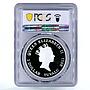 Tuvalu 1 dollar Golden Hind Ship Clipper PR70 PCGS colored silver coin 2011