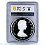 Turks and Caicos Islands 20 crowns George III PR68 PCGS silver coin 1977