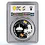 Laos 70000 kip Spring Mood Flowers Butterflies PR69 PCGS silver coin 2017