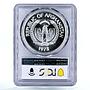 Afghanistan 500 afghanis Endangered Wildlife Crane Bird MS69 PCGS Ag coin 1978